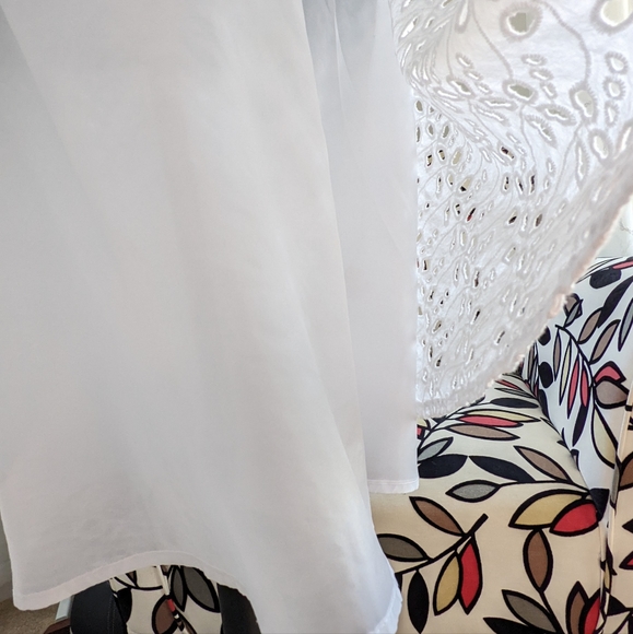 London Time White Eyelet Knee Length Dress Size S - Picture 4 of 14